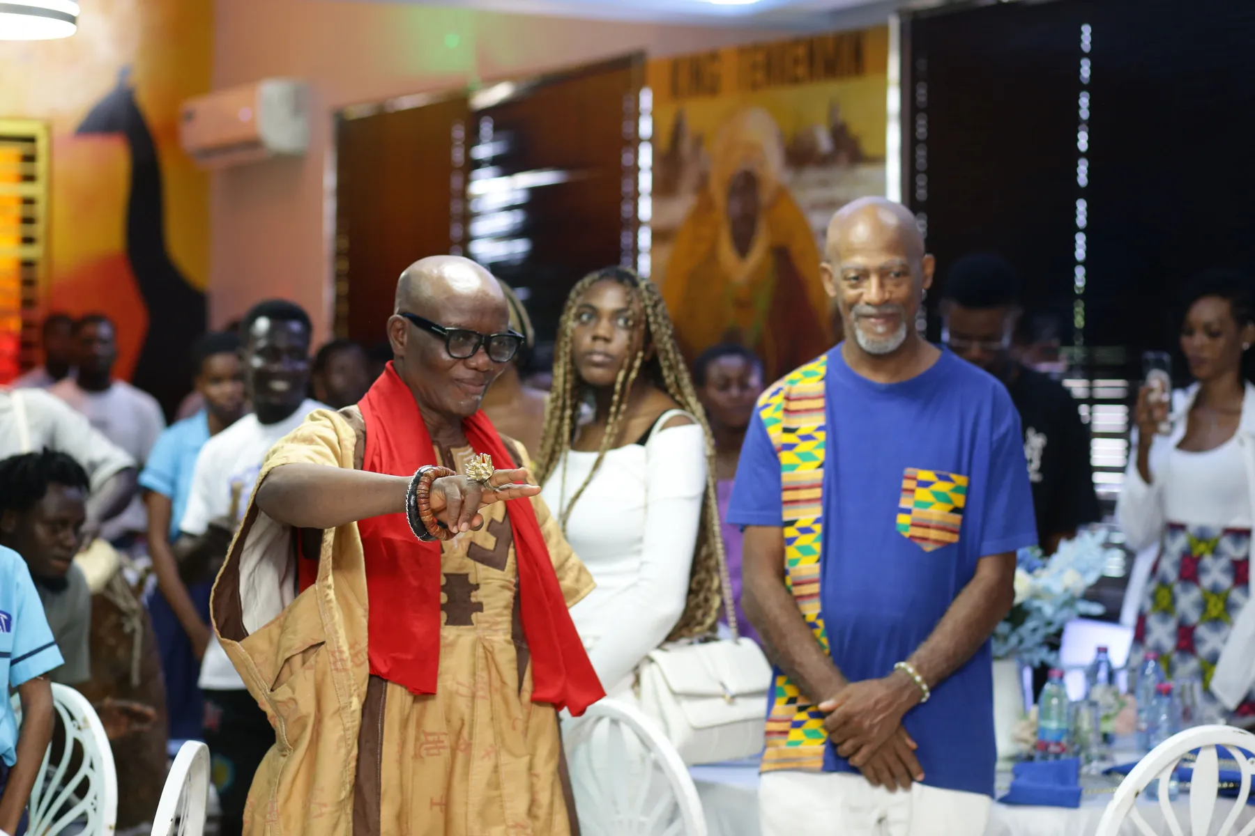 Oiada leaders and community members at a Global Village celebration